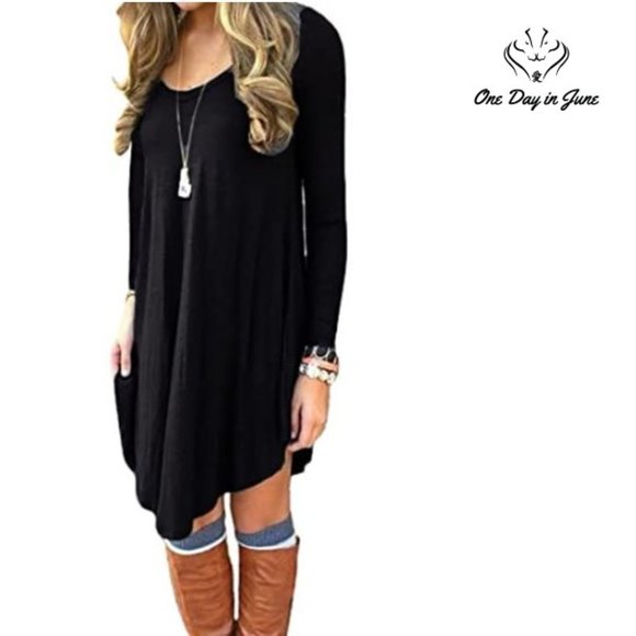 Dearcase Dresses & Skirts - Long Sleeve Casual Loose T-Shirt Dress